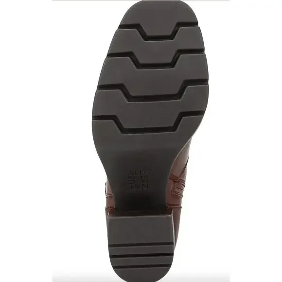 Naturalizer Wilde Leather Buckle Lug Sole Waterproof Boots | Sz 9, Brown NEW - Picture 6 of 7